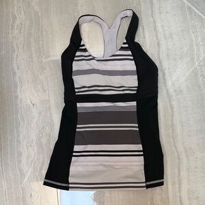 Lululemon Striped Racerback Tank Top
